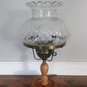 Vintage Mid Century Hurricane Parlour Lamp